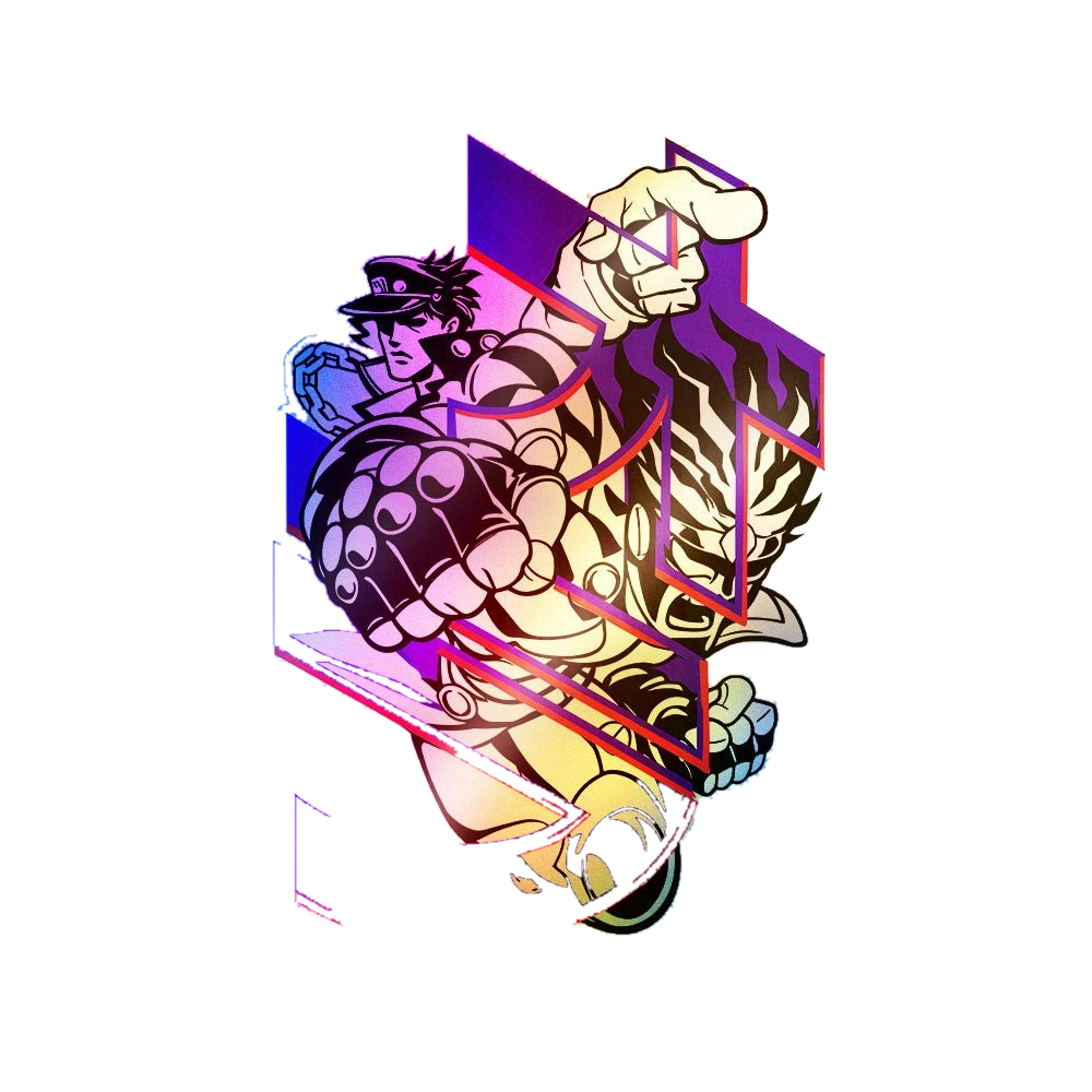 Bizarre Menacing Pose Holographic Stickers